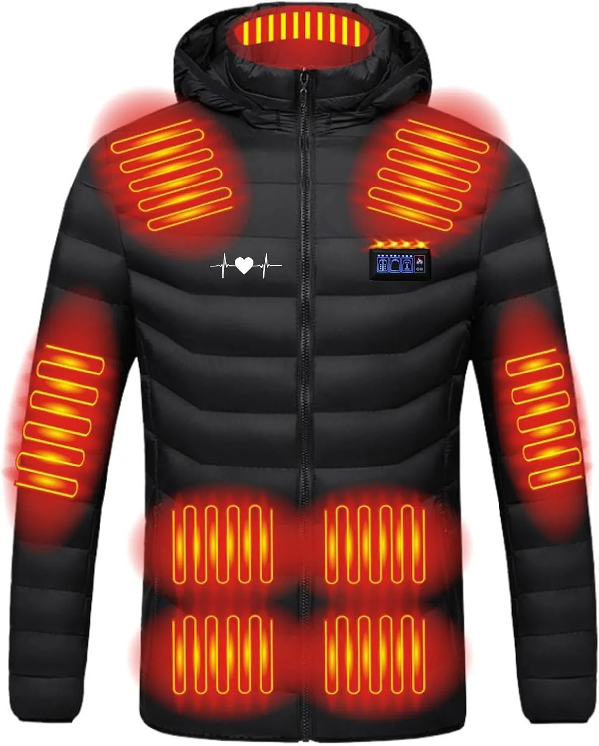 Heated Jackets for Men Waterproof Full Cover Heating Smart Heated Up Quickly within Seconds Usb Charging without Bank