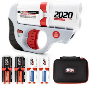 HERO 2020: Non-Lethal Gun - Self Defense Weapons for Home Defense - Compact, Easy-to-Conceal - PAVA Chemical Irritant - Pepper Spray Launch Projectile - Less Lethal Gun for Safety - Classic