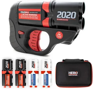 HERO 2020: Non-Lethal Gun - Self Defense Weapons for Home Defense - Compact, Easy-to-Conceal - PAVA Chemical Irritant - Pepper Spray Launch Projectile - Less Lethal Gun for Safety