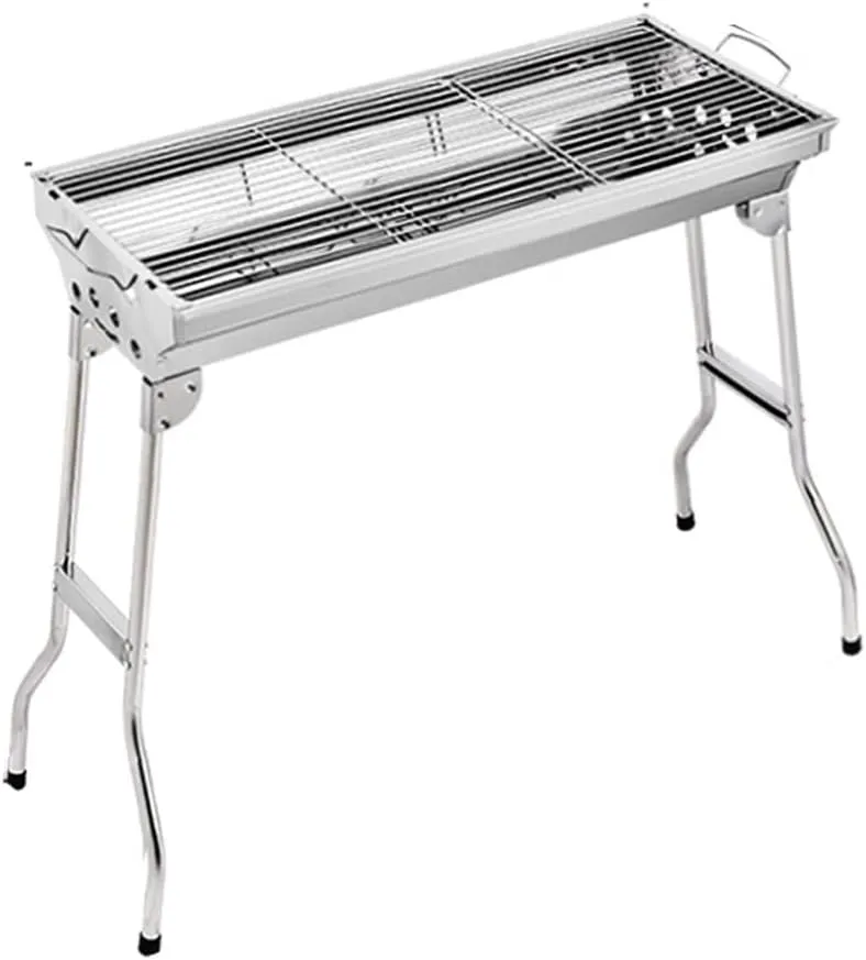 Home Charcoal Grill Convenient Folding Outdoor Camping Lar Stainless Steel Grill for Outdoor Grilling