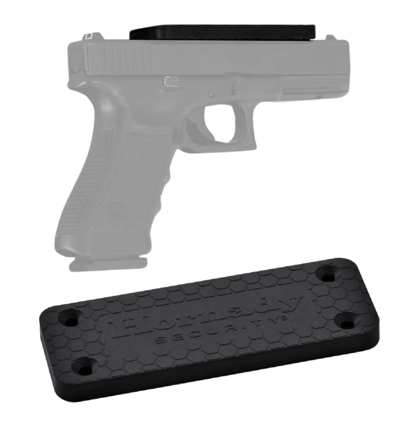 Hornady Magnetic Gun Mount 95910-Non-Scratch Rubber Coated Gun Magnet Mount for Pistols, Handguns, Revolvers, & Firearm Accessories - Magnetic Gun Holder Rated for 43 Pounds, Includes Mounting Screws