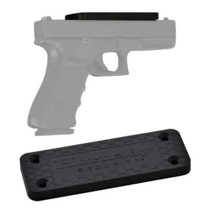 Hornady Magnetic Gun Mount 95910-Non-Scratch Rubber Coated Gun Magnet Mount for Pistols, Handguns, Revolvers, & Firearm Accessories - Magnetic Gun Holder Rated for 43 Pounds, Includes Mounting Screws