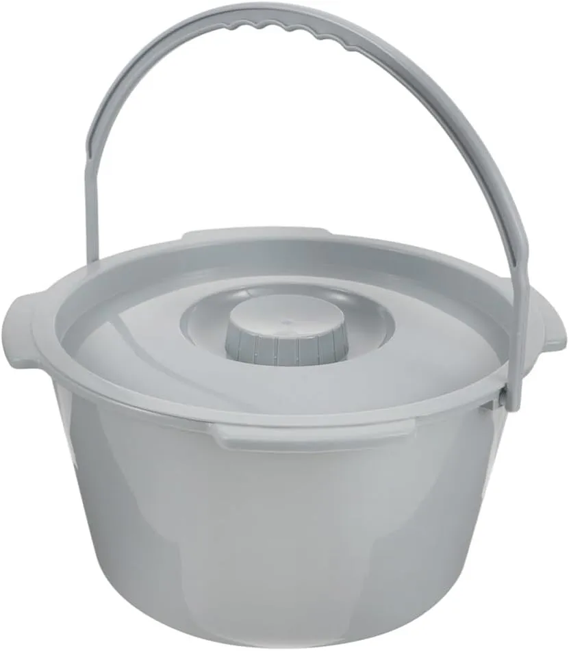 Housoutil Portable Toilet for Adults Capacity Household Spittoon Lightweight Compact Design for Camping Travel Emergency Use Easy to Clean Versatile Urine Pot Lid