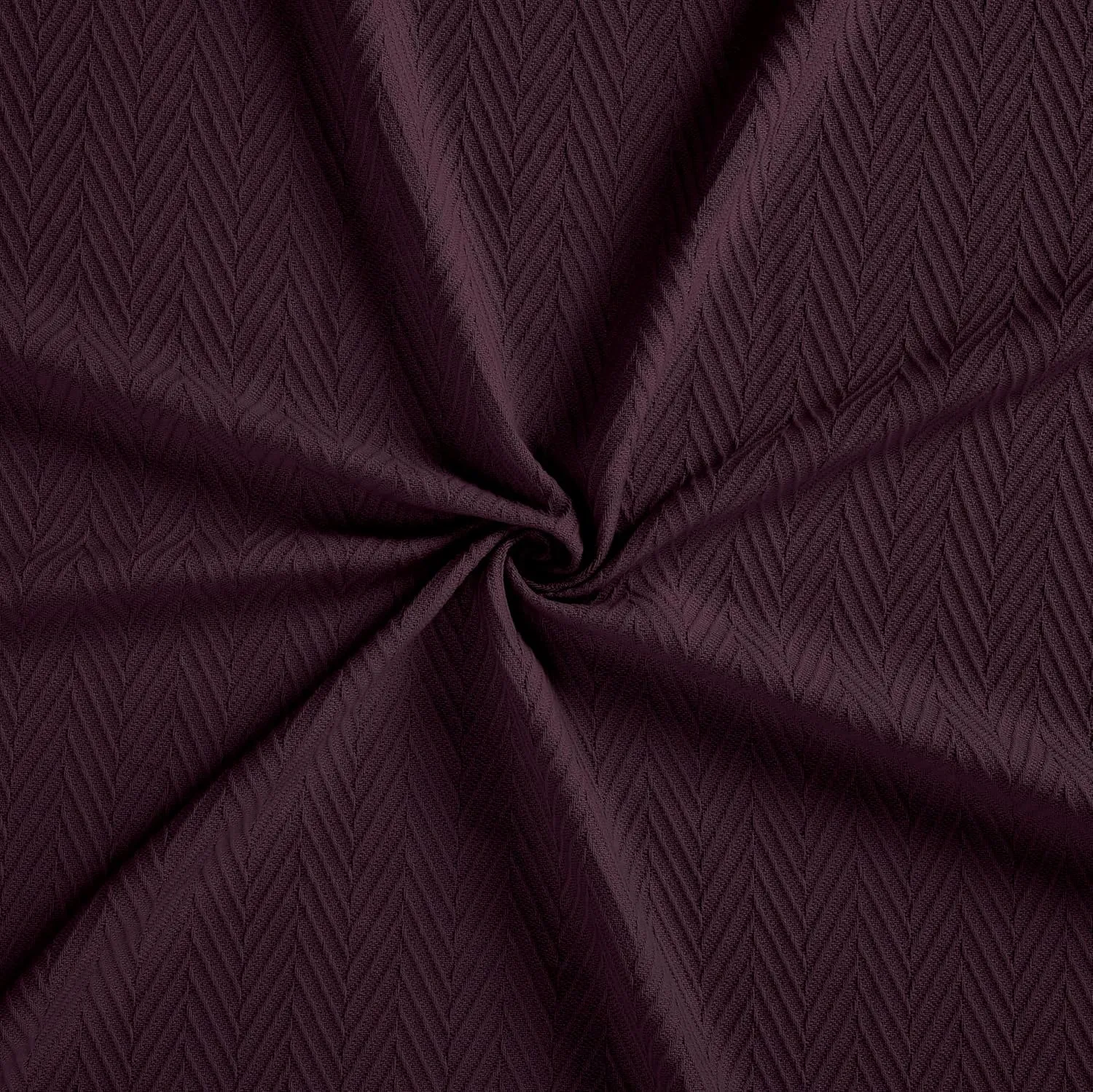 Hroo Collection Premium Thermal Blanket - Plum Woven Reversible Ultra-Soft and Warm Herringbone Blanket for Bed/Couch, King, 108" x 90" - 100% Cotton