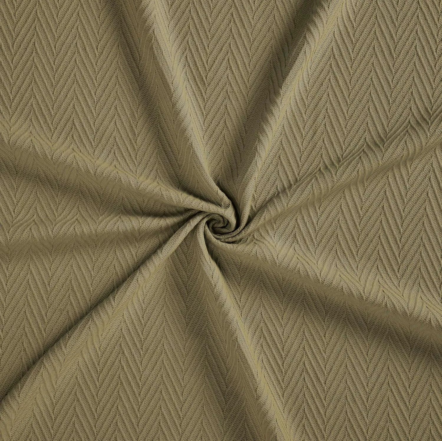 Hroo Collection Premium Thermal Blanket - Sage Woven Reversible Ultra-Soft and Warm Herringbone Blanket for Bed/Couch, King, 108" x 90" - 100% Cotton