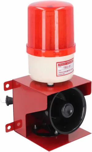 Industrial Alarm, Emergency Warning Light Outdoor Alarm,Alarm Siren with Strobe Light,Audible and Visual LED Strobe Alarm High Decibel Sound Security Siren