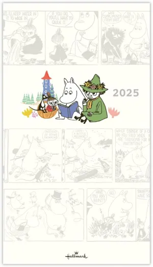 Japan Hallmark Moomin Notebook, 2025, Slim Monthly 835-019 (Begins October 2024)