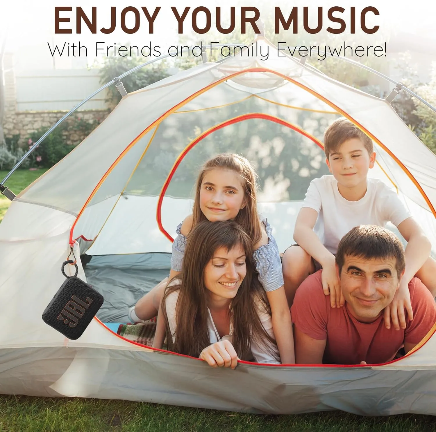 JBL Go 4 Portable Bluetooth Wireless Speaker, IP67 Waterproof and Dustproof Built-in Battery - White - Boomph's Comprehensive Ultimate Performance Cloth Solution for Your On-The-Go Sound Experience