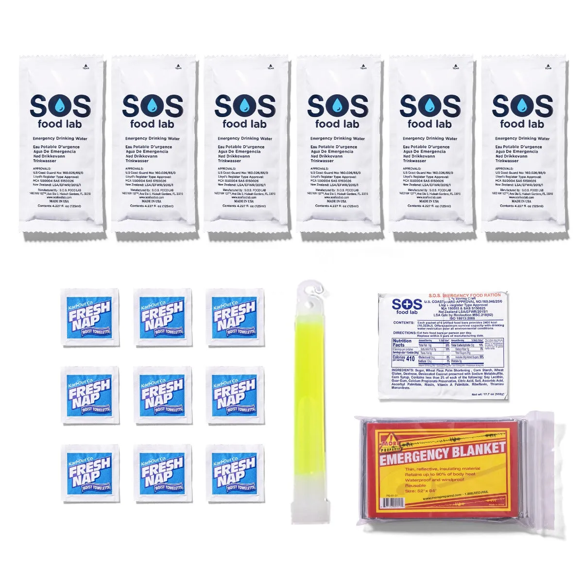 Jefferson 3 Day Kids Survival Kit in Bag