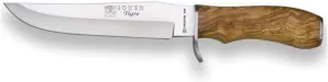 Joker Hunting Knife Tigre CO34, with Olive Wood Handle, Blade 6.69 inches MOVA, 300 gr, Leather Sheath, Fishing Tool, Hunting, Camping and Hiking