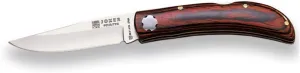 Joker Sports Pocket Knife Pointer NR67 with red Wood Handle and MOVA Blade 3.14 inches, Fishing Tool, Hunting, Camping and Hiking