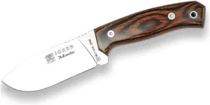 Joker Survival Knife Montés CR59, with 4.1 in. cm MOVA Stainless Blade, Stamina Handle, Brown Leather Sheath, Fishing, Hunting, Camping and Trekking Tool