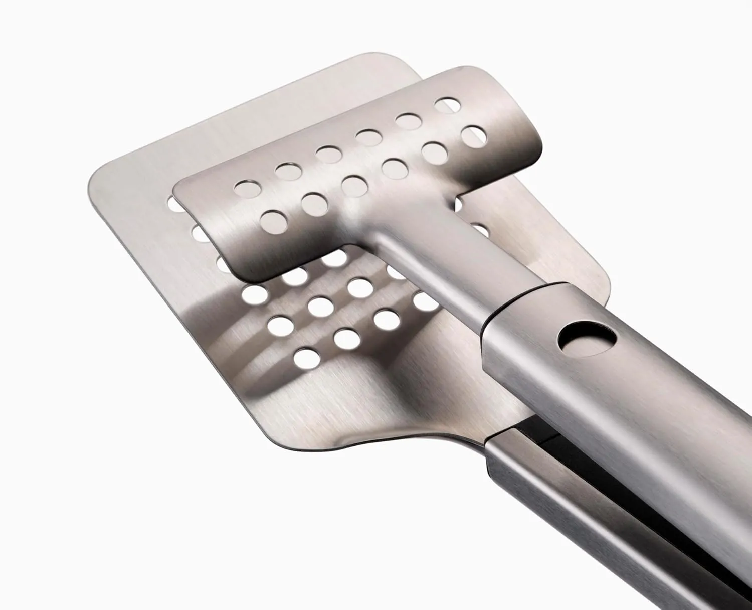 Joseph Joseph GrillOut Stainless Steel BBQ Turner Tongs, 2-in-1 with Retractable Head for Compact Storage, Easy-clean