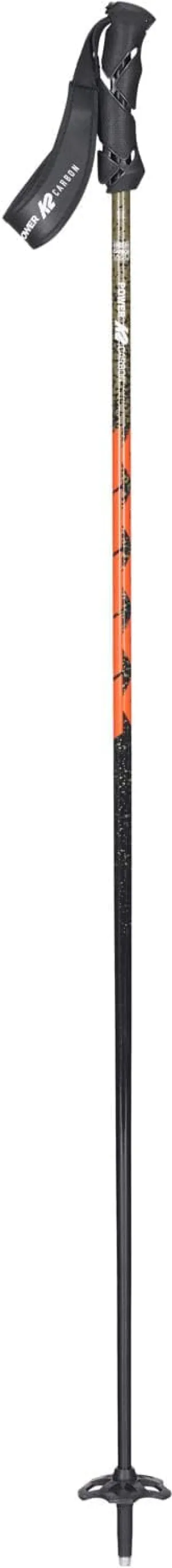K2 Power Carbon Mens Ski Poles, 44, Orange