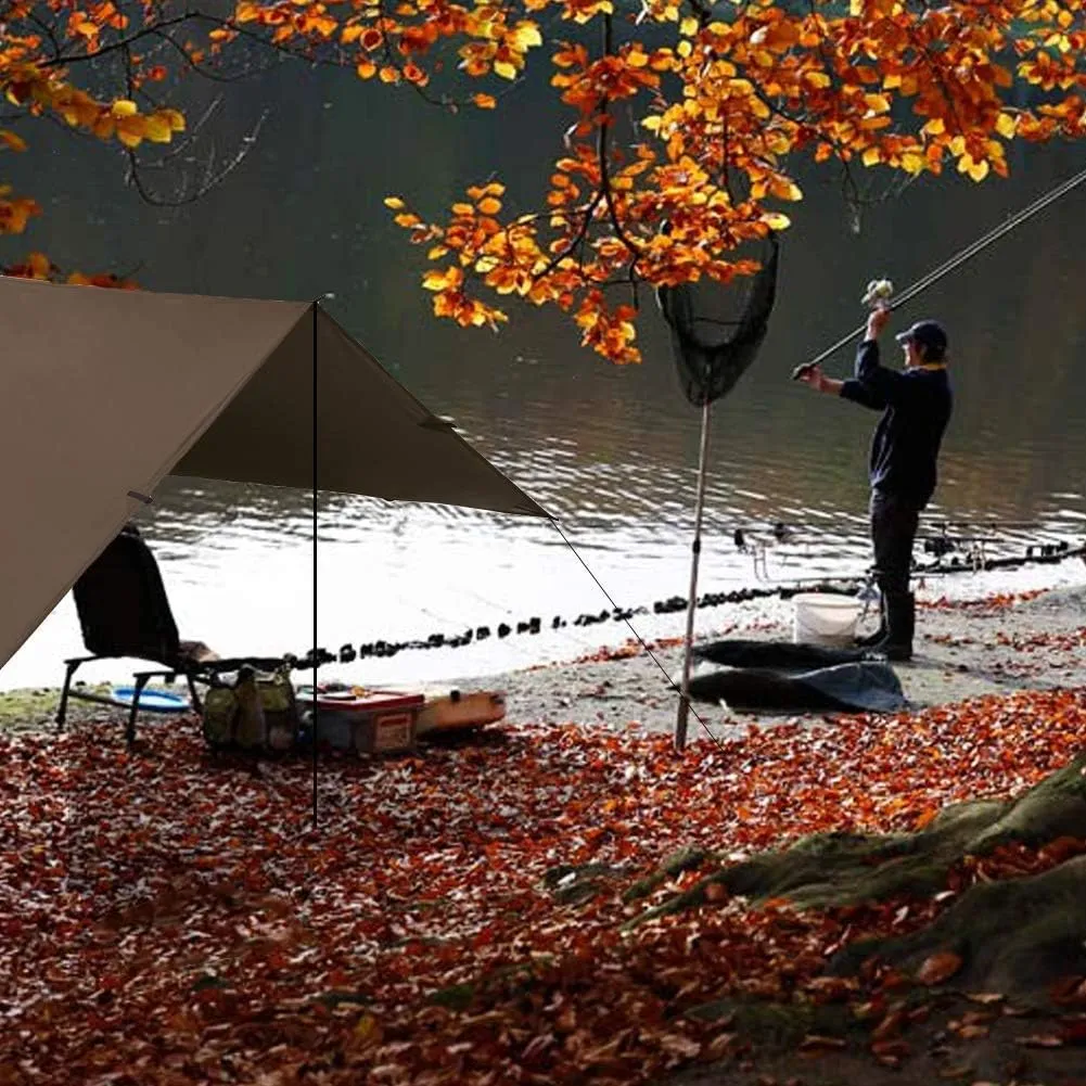 KALINCO Waterproof Camping Tarp Tent Hammock Rain Fly, 13X13FT, Mutifunctional Tent Footprint Lightweight Tarp for Camping, Hiking and Survival Shelter
