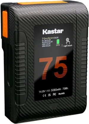 Kastar BP-Z75W Compact V-Mount Battery Compatible with DSR-370PK2 DSR-390 DSR-390K1 DSR-390K2 DSR-390L DSR-390P DSR-400 DSR-400K DSR-400L DSR-400P DSR-400PK DSR-400PL DSR-450WS Camera