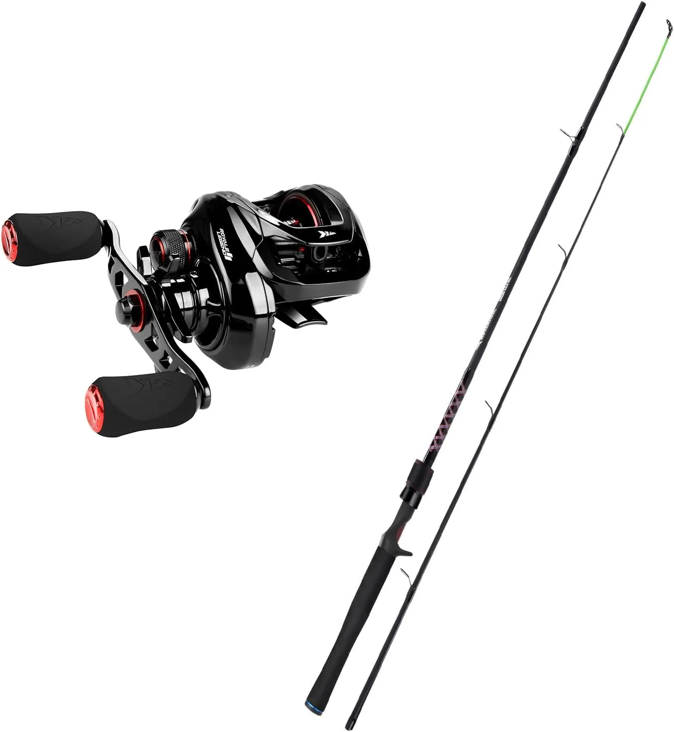 KastKing Royale Legend II Baitcasting Reels, Gear Ratio 7.2:1, Right Handed Fishing Reel & KastKing Brutus Fishing Rods, Casting Rod 5ft 6in-Medium - M Fast-2pcs