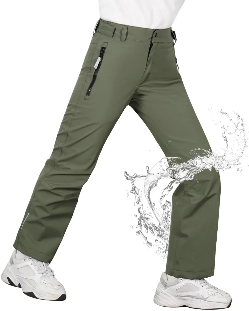 Kids Hiking Pants Waterproof Quick Dry Boys Camping Cargo Pant Lightweight Softshell Uniform Pants for Kid Girls