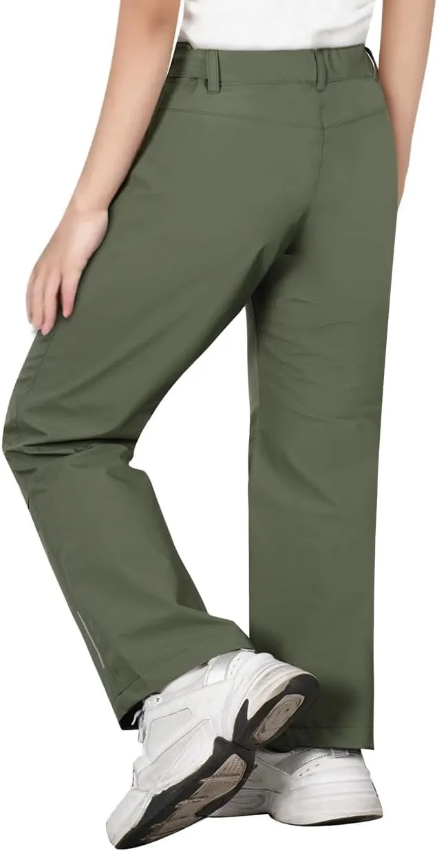 Kids Hiking Pants Waterproof Quick Dry Boys Camping Cargo Pant Lightweight Softshell Uniform Pants for Kid Girls