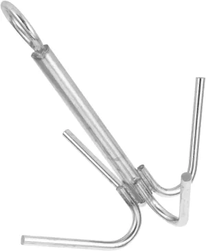 KIMISS Boat Anchor, Stainless Steel 4 Claw Anchor 316 Stainless Steel Avoid- Grappling Hook Marine Boat Yacht Hardware Folding Anchor Folding Grapnel loose-match