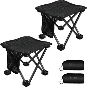 KingCamp Camping Stool Small Protable Folding Stool Mini Lightweight Backpacking Slacker Chair for Outdoor Camping Hiking Fishing Traveling Picnic