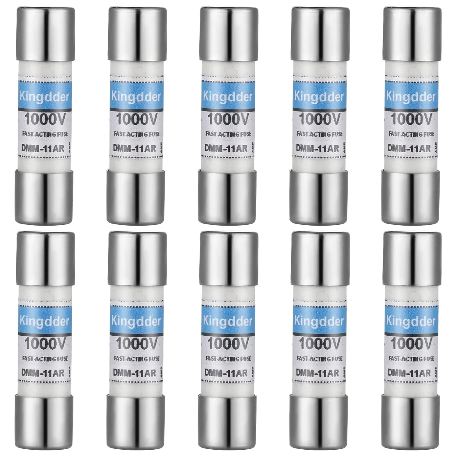 Kingdder Digital Multimeter Fuse Dmm-11A 11A 1000V DMM Replacement Fast Acting Replacement Agent Fuse 10 x 38 mm, 3/8 Inch x 1-1/2 Inch(10 Pcs)