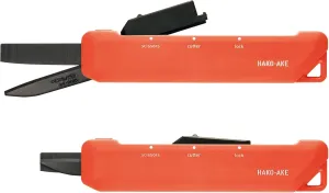 KOKUYO 2-Way Portable Scissors, HAKO-AKE Compact Pocket Size Travel Scissors, Titanium Blade All Purpose Craft Scissor Box Cutter for Office, Travel and Home. Orange (Hasa-T420YR)