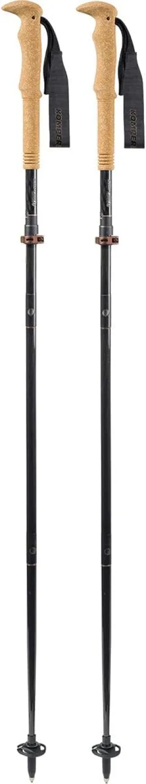 Komperdell Nordic Walking Poles Carbon FXP.4 Summit Vario 115-135 Black/Bronze