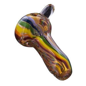 LA Pipes Rainbow Gold Fumed Marble Pipe