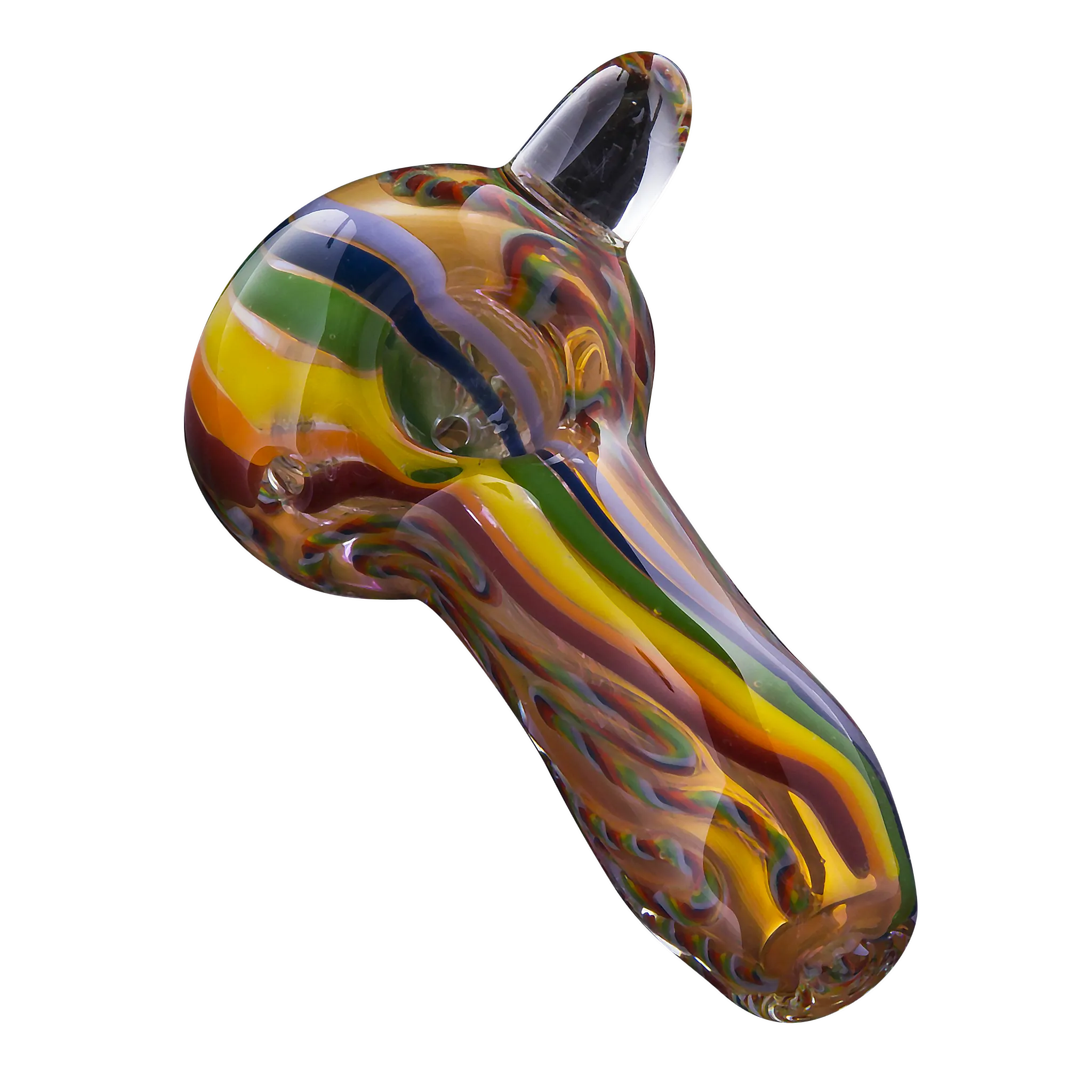 LA Pipes Rainbow Gold Fumed Marble Pipe
