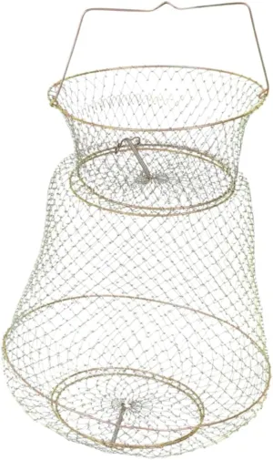 Large Capacity Fish Basket Accessories Fishing Basket Crab Net Fish Catching Net Storage Bag Folding Fishing Cage