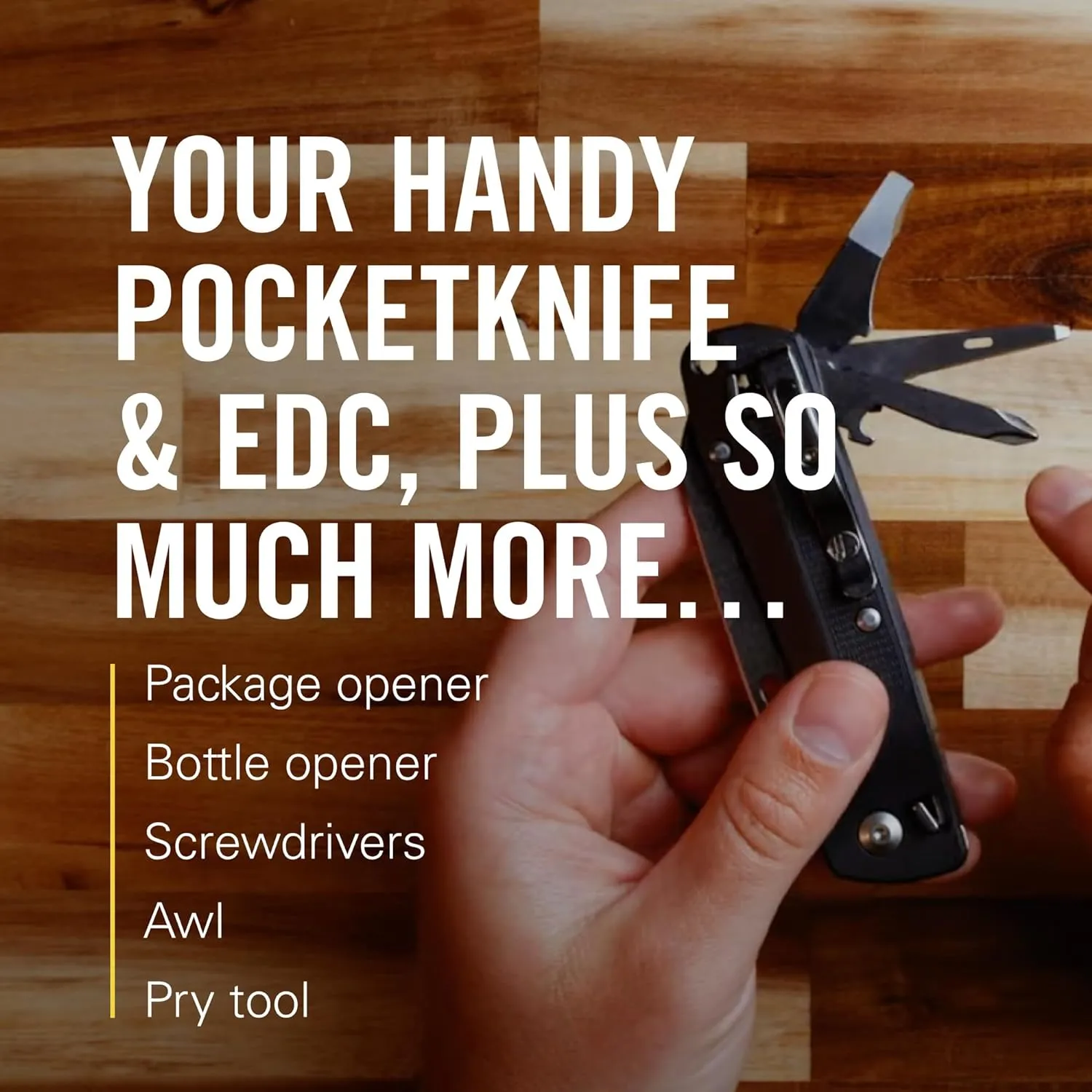 LEATHERMAN, FREE K2, Folding Pocketknife, 8-in-1 Multi-tool for Everyday Carry (EDC), Home & Outdoors, Made in USA, Silver (K2X with Serrated Blade)