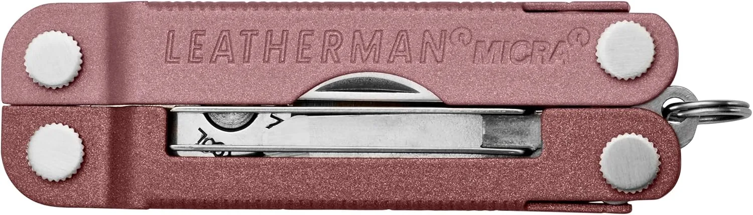 LEATHERMAN, Micra, Keychain Multi-tool with Grooming Tools, Mini Pocketknife for Everyday Carry (EDC), Hobbies & Outdoors, Built in the USA, Heathered Blush