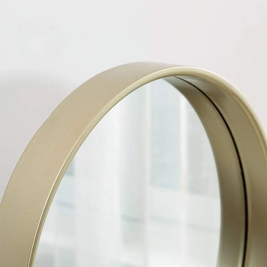 Led Luminous Travel Makeup Mirror Ladies Portable Folding Mirror-Fluorescent Lamp Compact Round Mirror White (B)