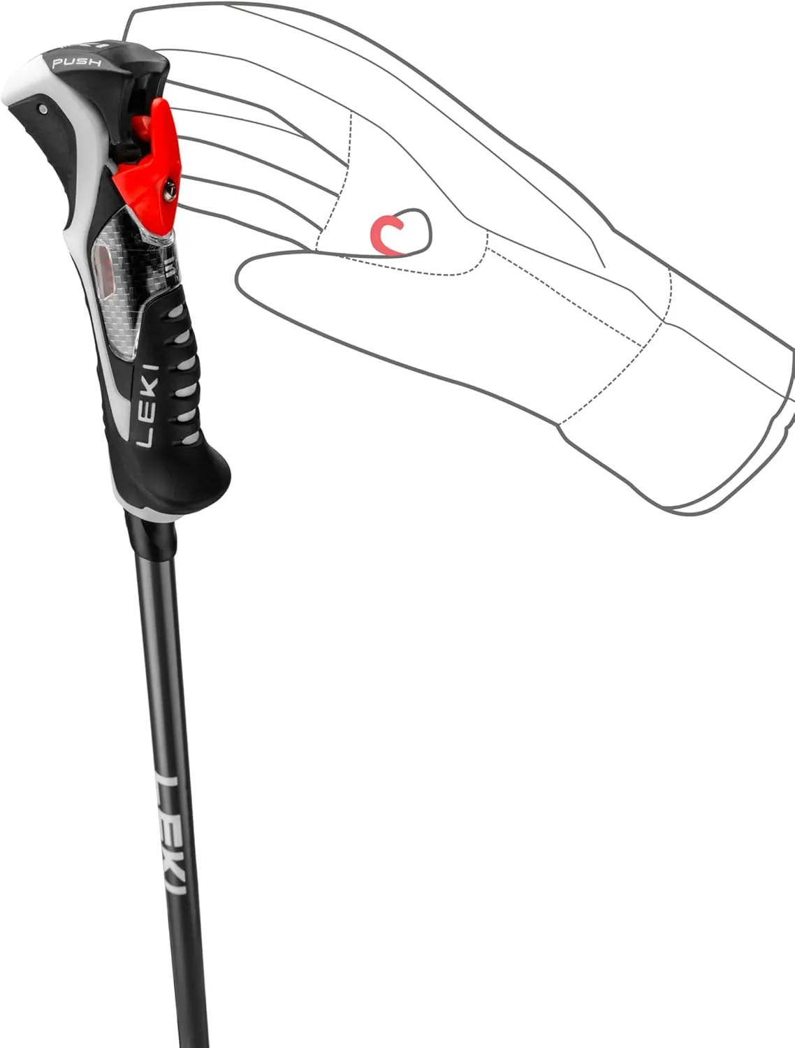 LEKI Carbon 14 3D Lightweight Carbon Ski Poles for Alpine Skiing