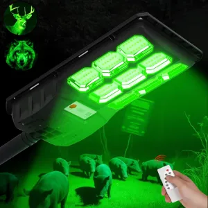 LIANGTUKING Hog Light - 16000LM Solar Green Light for Wildlife Hunting, Motion Activated Feeding with Remote Control