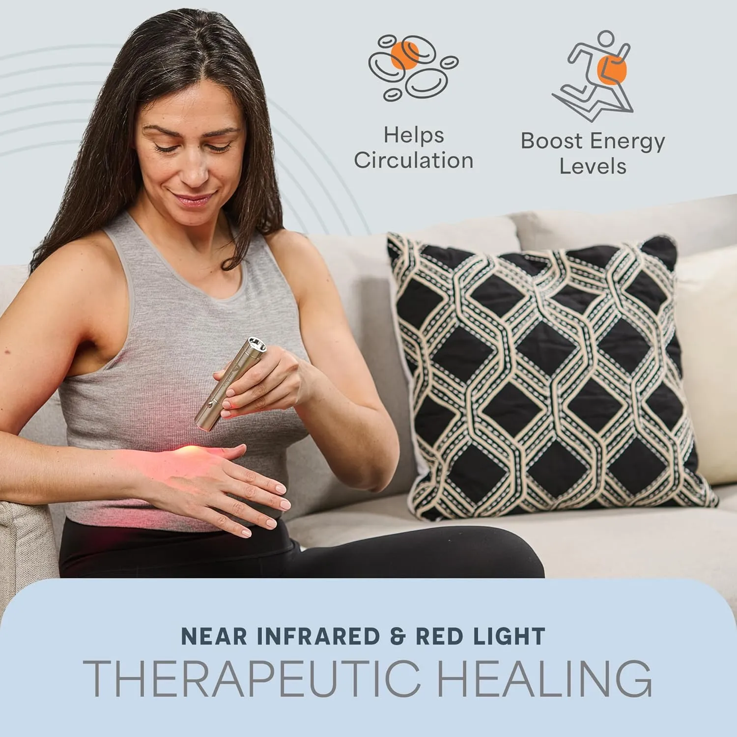 Lifepro Infrared & Red Light Therapy Device for Joints & Muscles Pain Relief, Portable Near Infrared Light for Body & Face Inflammation, Compact & Effective Design - Use 3 wavelengths