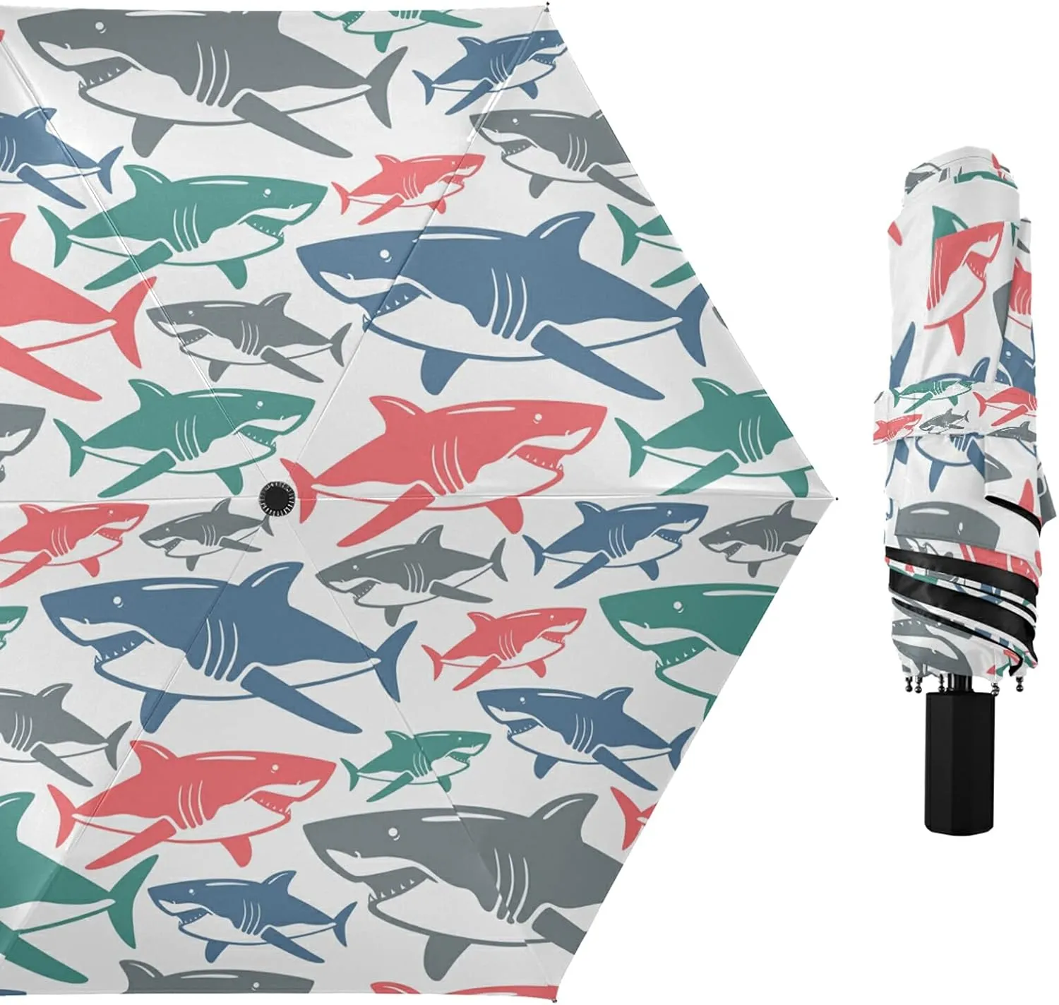 Lightweight Folding Umbrella, Portable Sun Travel Parasol, Compact Anti-UV Strong Rain Umbrella