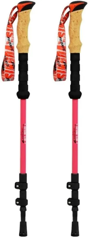 Lightweight Trekking Poles 2-Pack, Adjustable Aluminum 6061 Hiking Sticks with Anti-Shock, Quick Lock, and Cork Grip for Walking & Backpacking