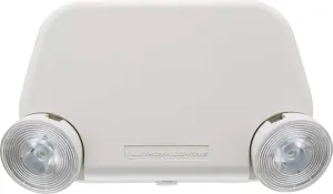 Lithonia Lighting Basics Low Profile Emergency Light, LED Emergency Lights for Business, Ceiling or Wall mount, White Thermoplastic, 120/277V Dual Voltage, Remote Capacity (EU2L REM M12)
