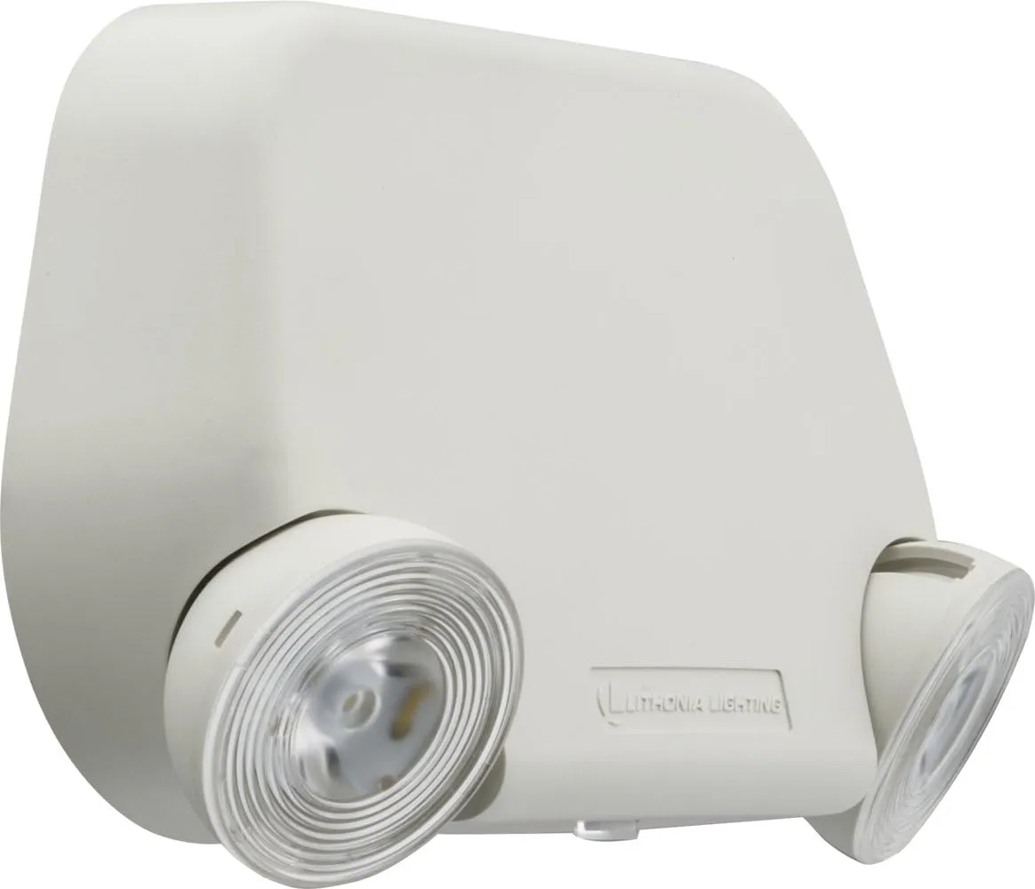 Lithonia Lighting Basics Low Profile Emergency Light, LED Emergency Lights for Business, Ceiling or Wall mount, White Thermoplastic, 120/277V Dual Voltage, Remote Capacity (EU2L REM M12)