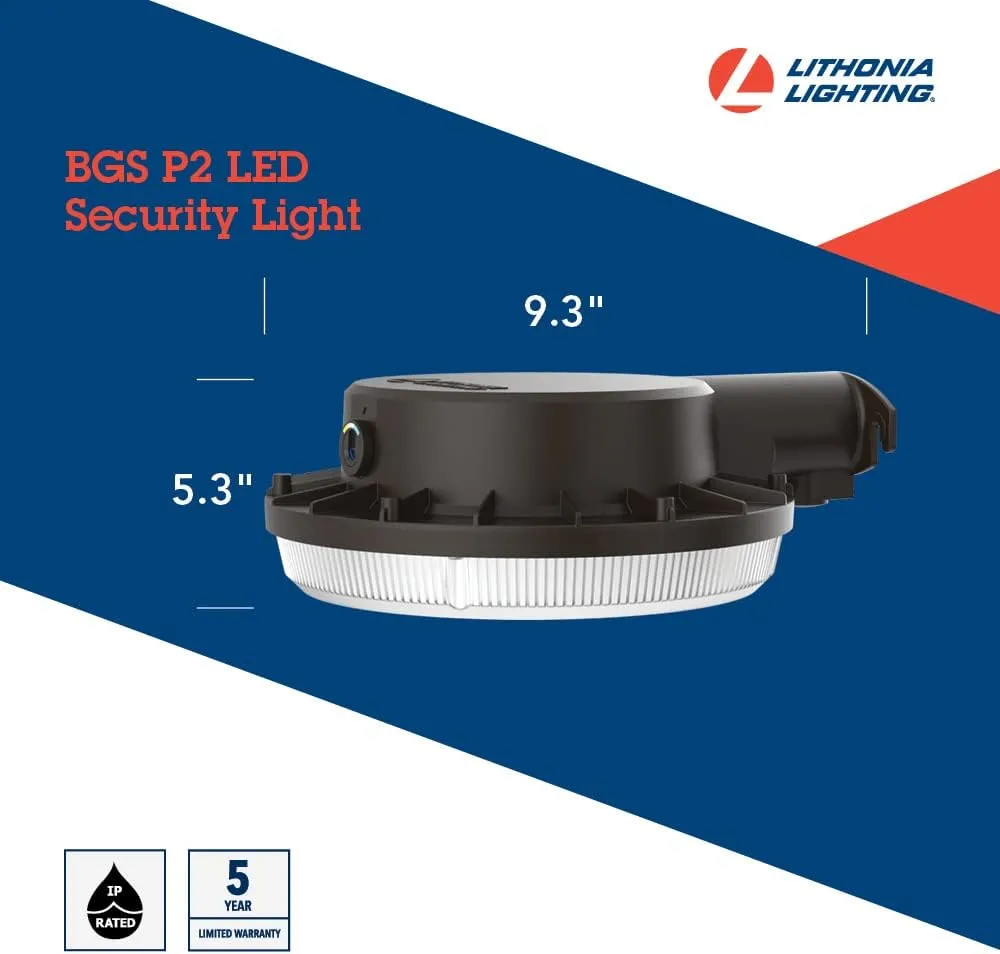 Lithonia Lighting BGS P2 SWW2 MVOLT PE DDB M2 Outdoor LED SWW Photocell Security Light, Dark Bronze, Switchable