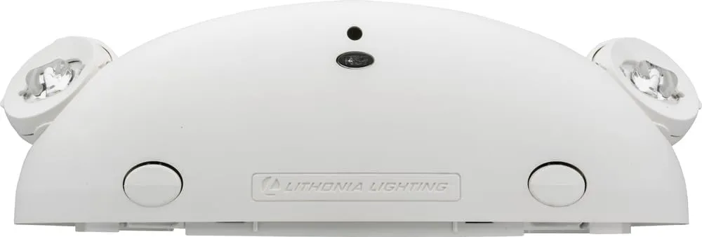 Lithonia Lighting Quantum LED Emergency Lights for Business, Aimable Emergency Light, Manual Testing, 220 Lumens, White (ELM2L M12)