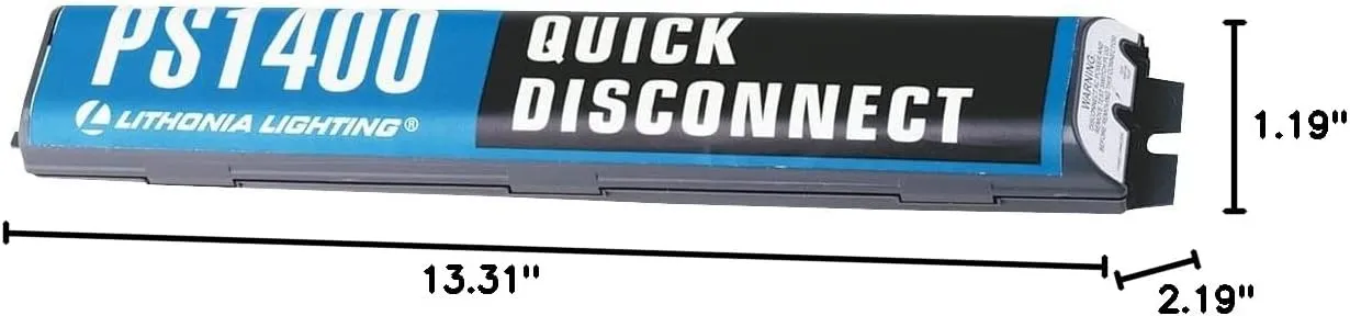 Lithonia Lighting T8 Emergency Ballast, SD Power Sentry Quick Disconnect Emergency Fluorescent Battery Pack, 1400 Lumens, MVOLT 120-227 Volts, Black (PS1400QD MVOLT M8)
