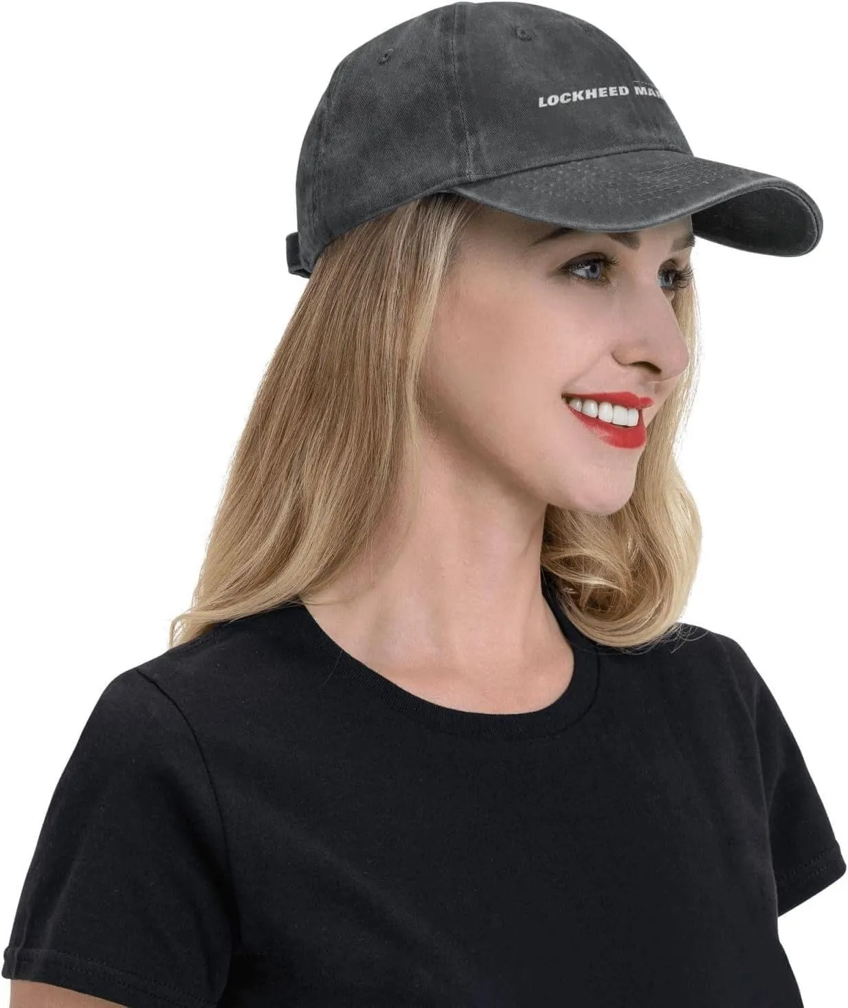 Lockheed Martin Washed Baseball Cap, Retro Adjustable Hats Funny Fashion Casquette for Men Women