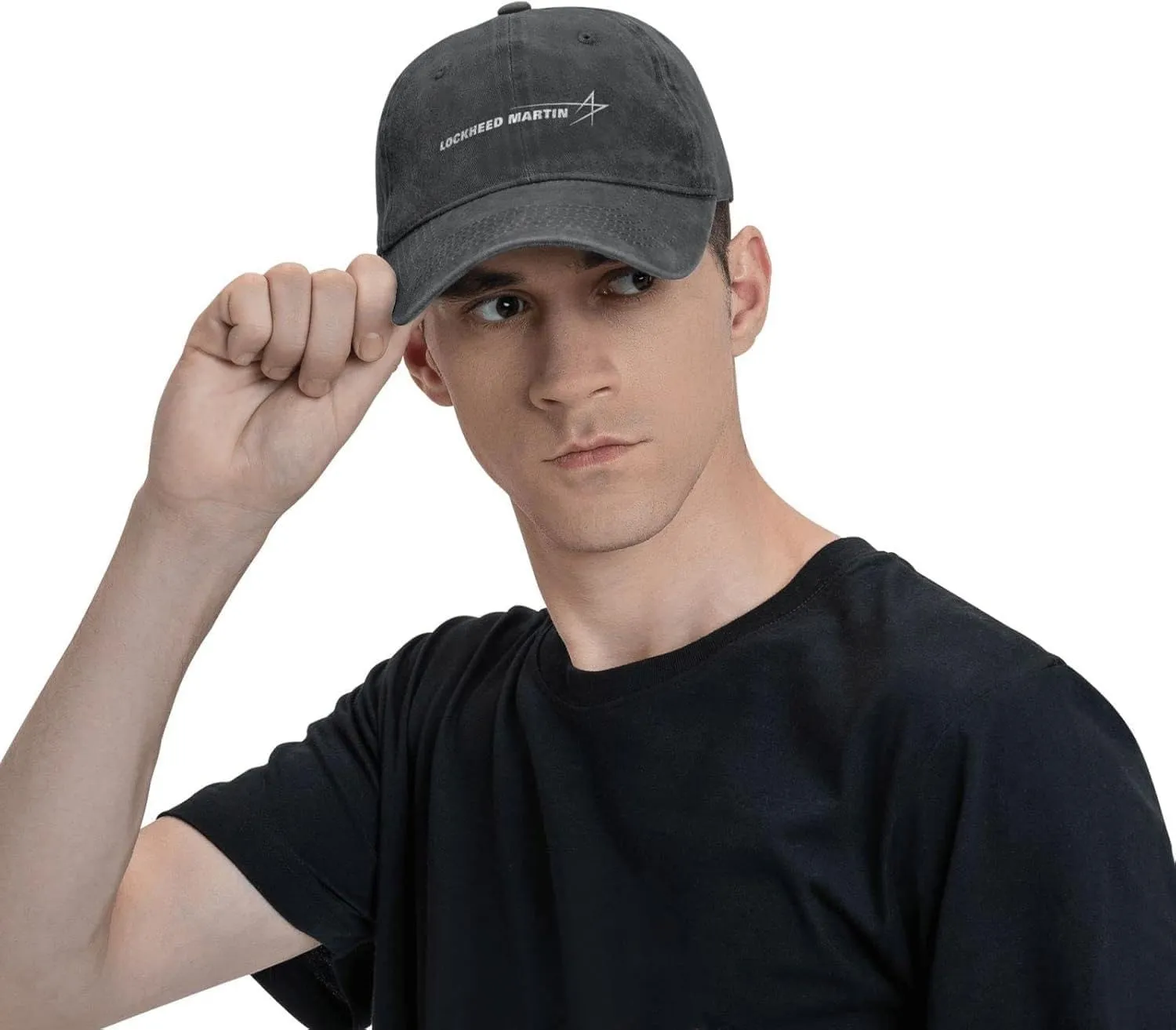 Lockheed Martin Washed Baseball Cap, Retro Adjustable Hats Funny Fashion Casquette for Men Women