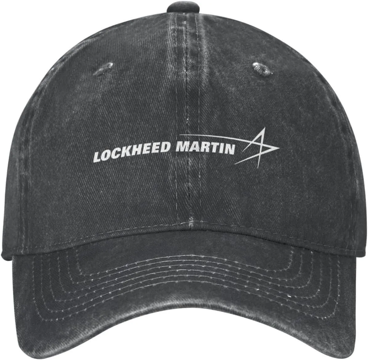 Lockheed Martin Washed Baseball Cap, Retro Adjustable Hats Funny Fashion Casquette for Men Women