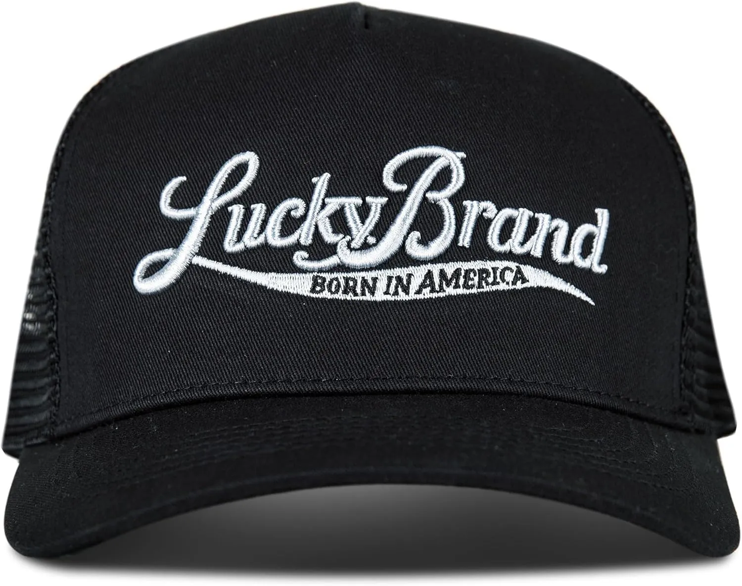 Lucky Brand Trucker Hat | Snapback | Adjustable | Mesh Back | Retro | Baseball Cap | Golf | Fishing | American Heritage