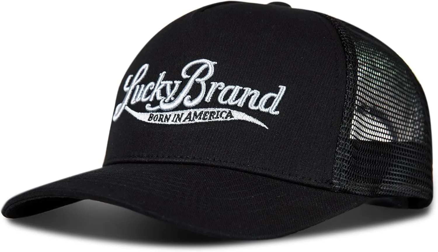 Lucky Brand Trucker Hat | Snapback | Adjustable | Mesh Back | Retro | Baseball Cap | Golf | Fishing | American Heritage