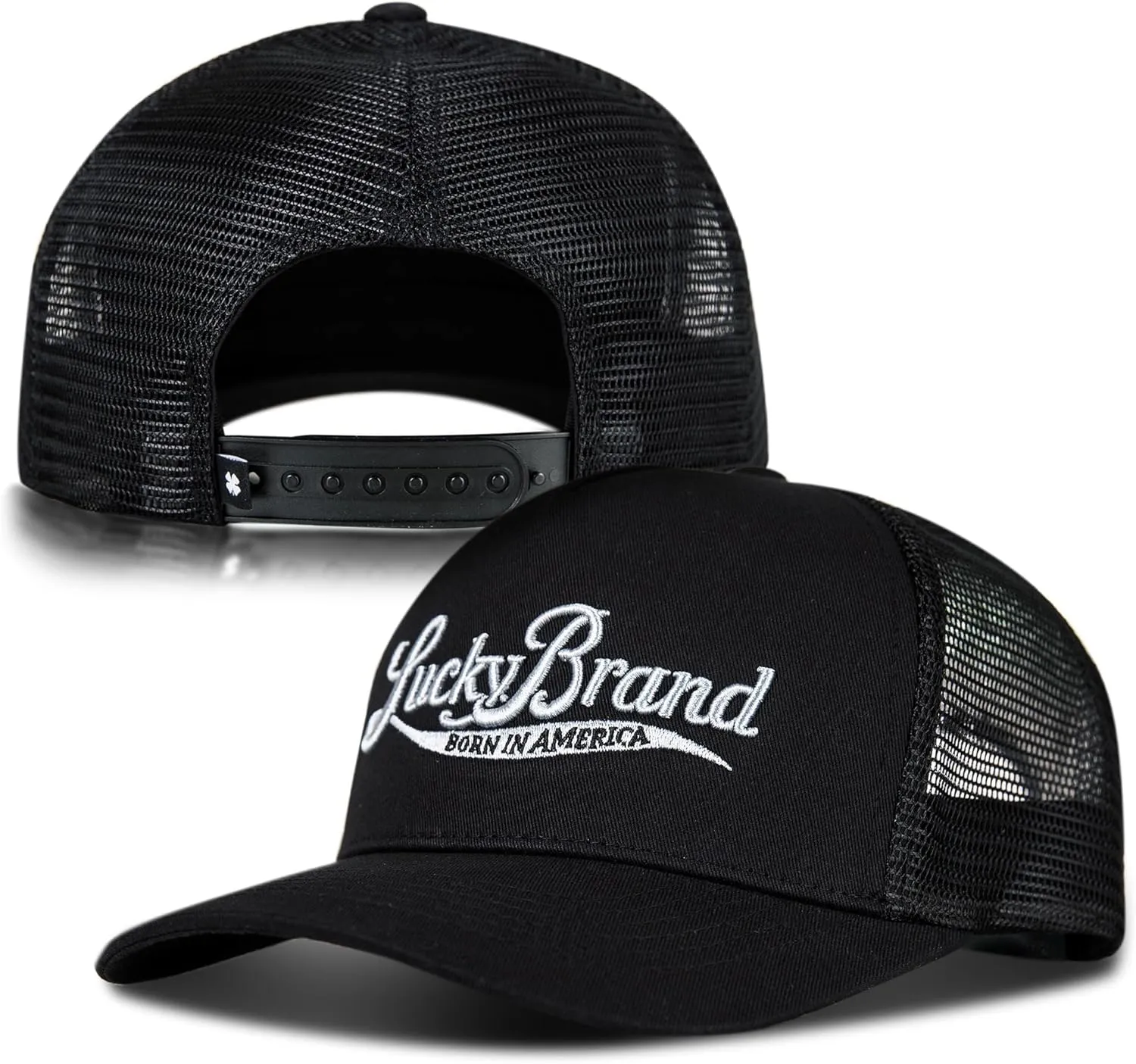 Lucky Brand Trucker Hat | Snapback | Adjustable | Mesh Back | Retro | Baseball Cap | Golf | Fishing | American Heritage